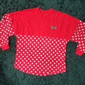 Vintage Disney Parks Walt Disney World Polka Dot Minnie Spirit Jersey L